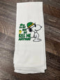 Snoopy St Patricks Day Tea Towel for Kitchen