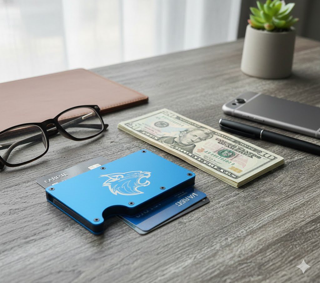 Metal graphic laser engraved wallets