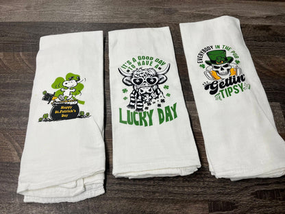 St Patricks Day Tea Towels Kitchen Towels Graphic Designs