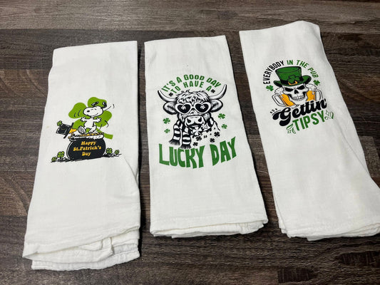 St Patricks Day Tea Towels Kitchen Towels Graphic Designs