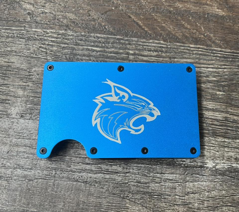 Metal graphic laser engraved wallets