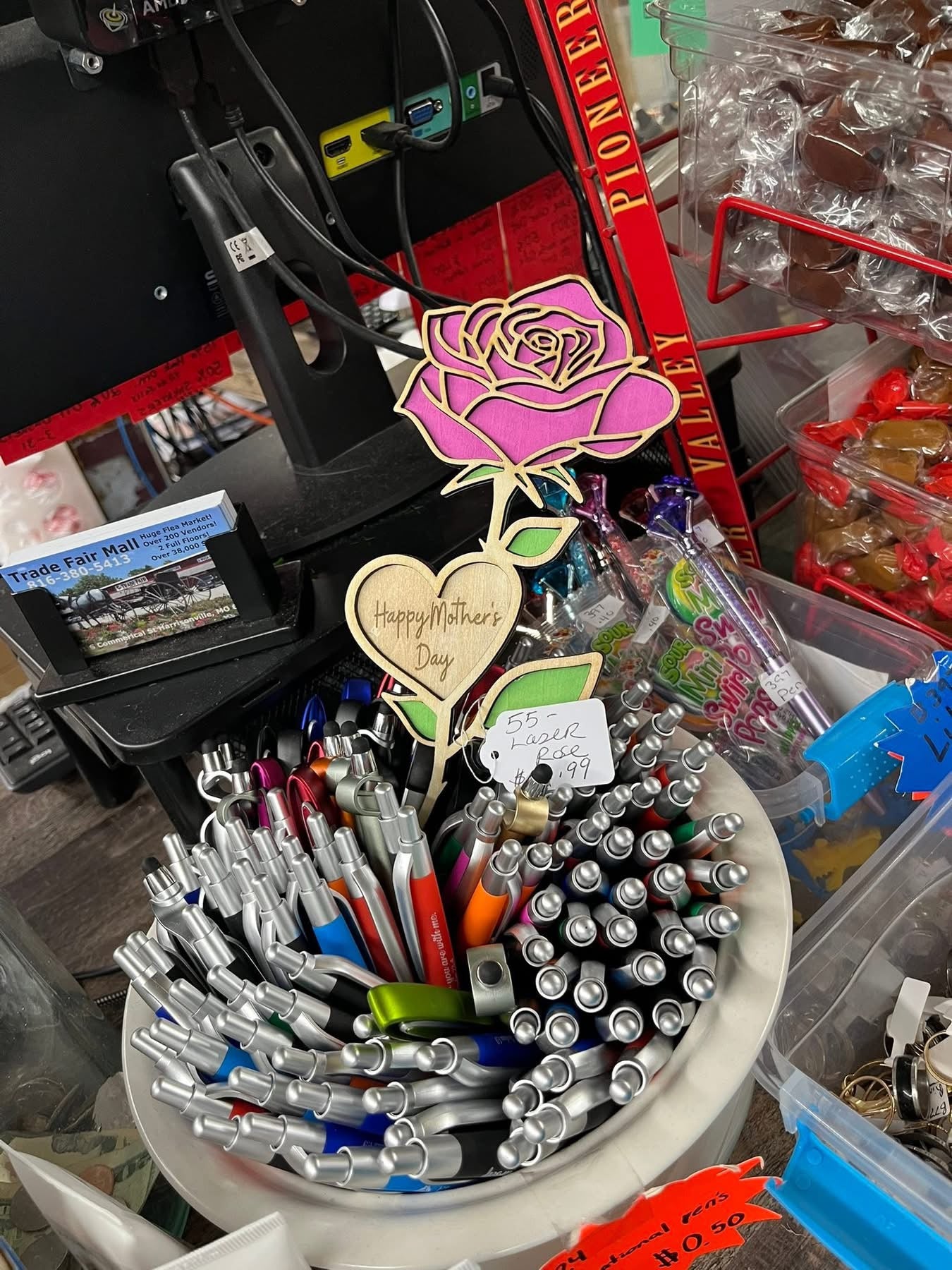 Laser Engraved Mothers Day Roses
