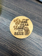 Wooden Laser Engraved Beer Bottle Openers / Magnetic